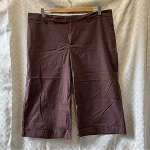 Gap Gaucho Capris length GapStretch size 14 Brown